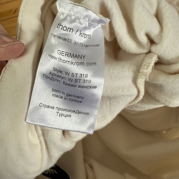 THOM KROM W St 319 sweatpants jogger styleTrousers Bone In White - Picture 8 of 14